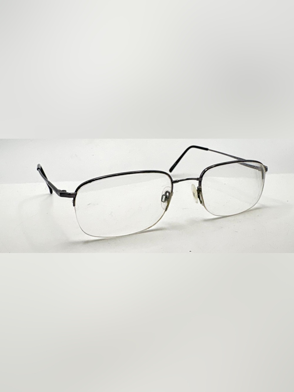 Marchon Flexon 606 Gunmetal Oval Half-Rim Sunglasses Frames Only